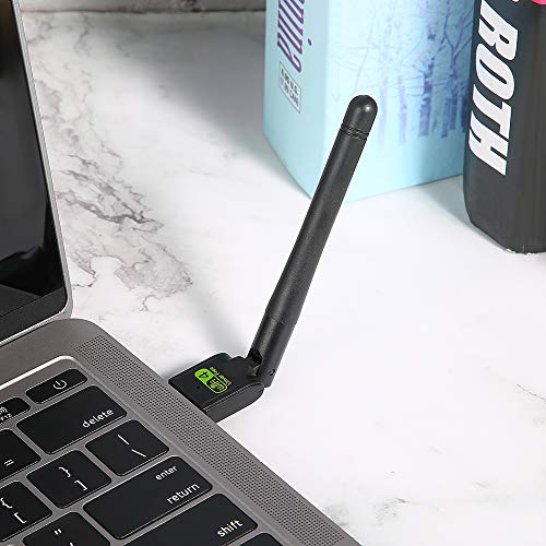 Netzwerkkartenantenne, Laufwerksfreier USB2.0-WLAN-Wireless-Adapter, WLAN-Adapter, PC, Laufwerksfreie 2,4-G-USB-Adapter, WLAN-Empfänger 150 Mbit/s mit Treiber von Akozon