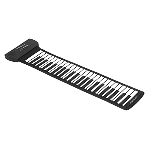 PM49H Roll-Up-Klavier, Tastatur mit Bluetooth-MIDI-Funktion, 4D-Surround-Sound, Handgerollt, Faltbar für Anfänger (PM49), Rolle 49 Tasten, USB-Akku, Wiederaufladbar, Weich, (PM49) von Akozon