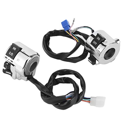 Paar Motorrad Lenker Schalter Steuerknopf für Blinker Scheinwerfer Horn 25mm Universal von Akozon