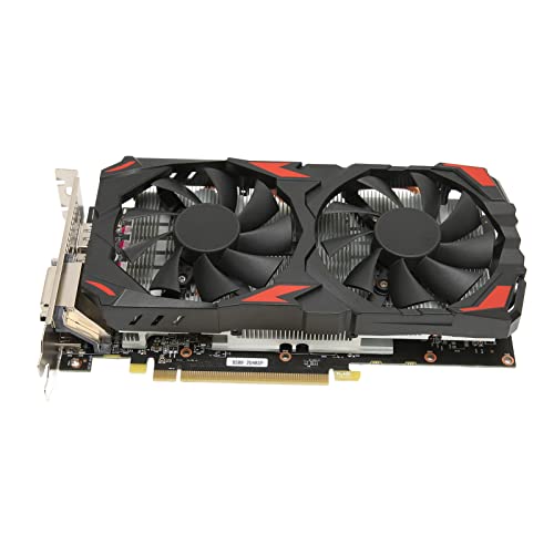 RX 580 Grafikkarte, 8 GB GDDR5 256 Bit Grafikunterstützung 8 GB 8K Gaming 2 Lüfter 16 PCI Express 3.0 Spielkarte für Home Office 256 Bit mit Unterstützung für von Akozon