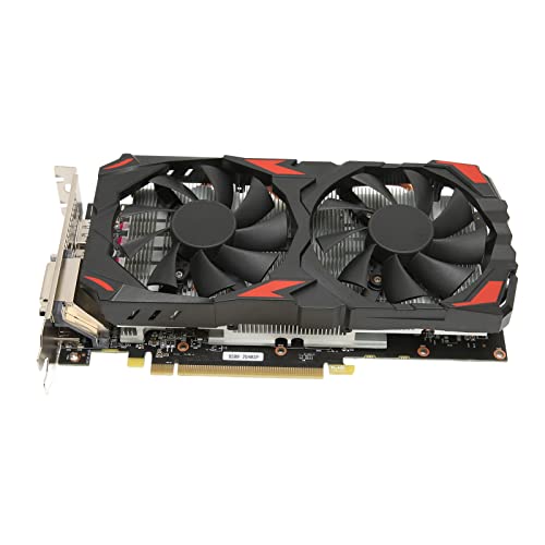 RX 580 Grafikkarte, 8 GB GDDR5 256 Bit Grafikunterstützung 8 GB 8K Gaming 2 Lüfter 16 PCI Express 3.0 Spielkarte für Home Office 256 Bit mit Unterstützung für iPad von Akozon