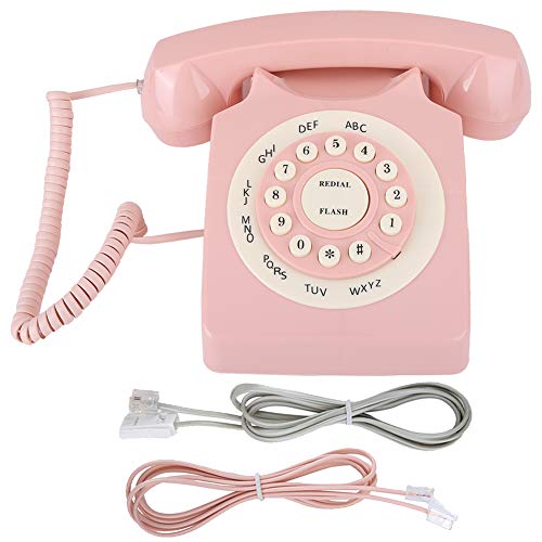 Rosa Vintage-Telefon High-Definition-Anrufqualität Kabelgebundenes Vintage-Telefon Rosa Klassisches Retro-Festnetz Im Alten Stil Schnurgebundene Telefone für Zuhause Büro Rosa Vintage-Telefon High-Definition-Anrufqualität Kabelgebundenes Vintage-Telefon Rosa Klassisches Retro-Festnetz Im Alten Stil Schnurgebundene Telefone für Zuhause Büro von Akozon