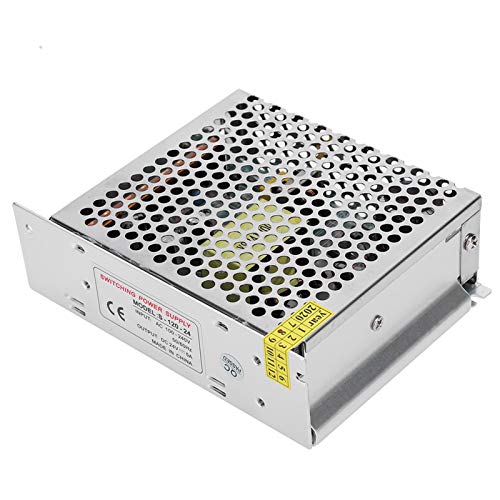 Schalter Netzteil Treiber Adapter Aluminiumlegierung DC24V LED Bildschirm Streifen Licht 3D Drucker Professionelles Zubehör (S-120-24 (24 V/5 A/120 W) AC100–240 V) von Akozon