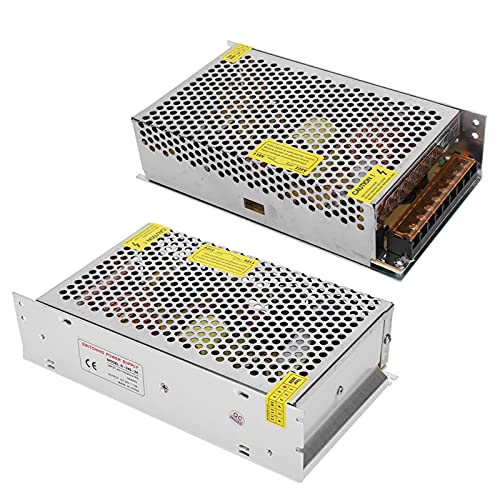 Schalter Netzteil Treiber Adapter Aluminiumlegierung DC24V LED Bildschirm Streifen Licht 3D Drucker Professionelles Zubehör (S-240-24 (24 V/10 A/240 W) AC110/220 V ±15) von Akozon