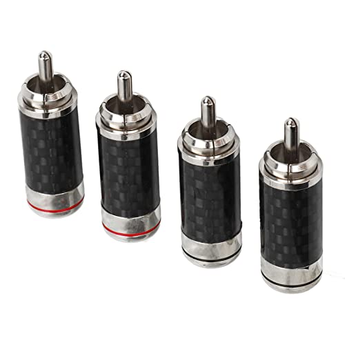 Set von 4 Premium -Metallstopfen für Superior O. Video Cable Connection High Signal Getriebe und Knackige Lautsprecher für Schallqualität (40 mm Länge) von Akozon