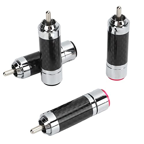 Set von 4 Premium -Metallstopfen für Superior O. Video Cable Connection High Signal Getriebe und Knackige Lautsprecher für Schallqualität (54 mm Länge) von Akozon