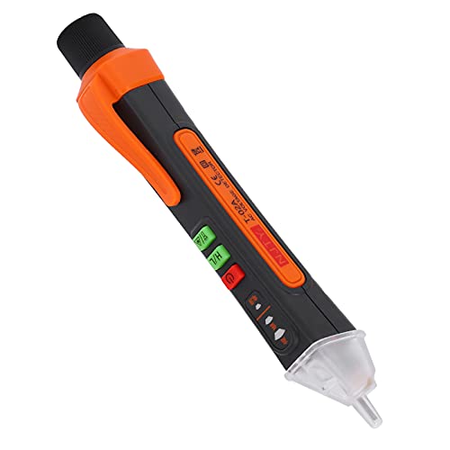 T-02A-Spannungstester, T-02A ABS Non- T 02A AC12 1000V-Tester mit Infrarot-Zeigungsfunktion für die Überholung des Stromversorgungsstifttyps Elektrische LED-Taschenlampe Beleuchtung von Akozon