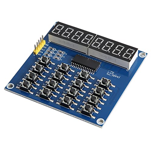 TM1638 3-Kabel-MCU-LED-Modul, TM1638 DREI-Kabel-MCU-verwaltetes 8-Bit-LED-Scan- und Anzeigemodul für die Tastatur mit 16 Tasten von Akozon