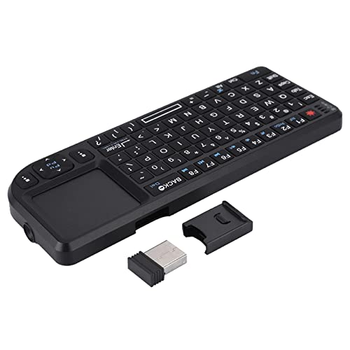 Tastatur--Schreiben, Ultradünne USB-Handheld-Tastatur mit Hintergrundbeleuchtung für PS3/4 360 2,4-GHz-Wireless-Touchpad/wiederaufladbar von Akozon