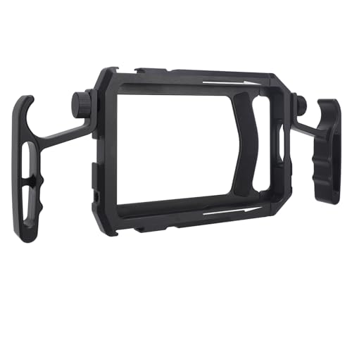 Telefon Käfig Aluminiumlegierung 1/4 -Zoll -Schraube Port Cold Smartphone Video Rig mit 2 Griffen für Live -Streaming -Medieninterviews Telefon Käfig Aluminiumlegierung 1/4 -Zoll -Schraube Port Cold Smartphone Video Rig mit 2 Griffen für Live -Streaming -Medieninterviews von Akozon