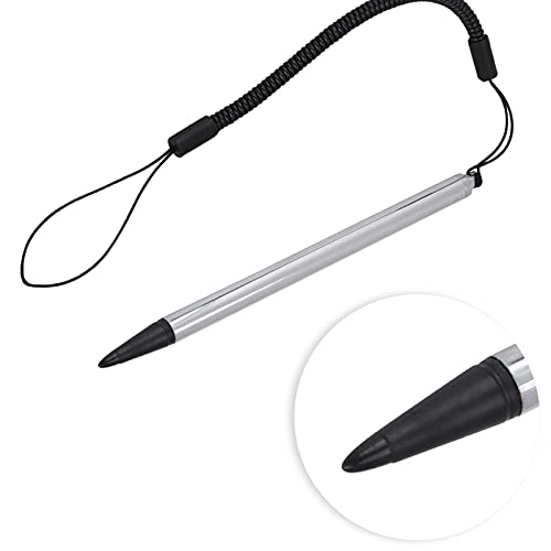 Touch-Stift mit Federseil, resistiver Stylus-Stift Touchscreen-Lackspitzen Federseil für PDA POS Navigator (Silber) Harter Ersatz-Grafikbildschirm Universal Anti-P von Akozon