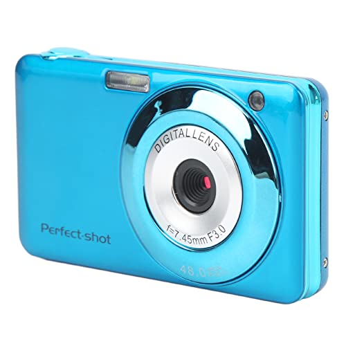 Tragbare 2,7-Zoll- mit 48 MP High Definition und 8-Fach Optischem Zoom für Kinderanfänger (Blue) von Akozon