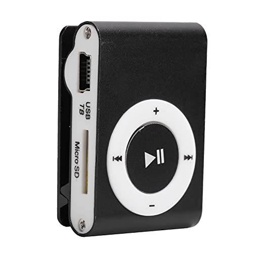 Tragbarer Back-Clip, Digitaler Musik-Media-Player MiniMP3 BackClip-Musikplayer MP3 MP3 mit Player-Kopfhörer und USB-Kabel Noir WLAN Günstig Verlustfreier Sound Geeignet von Akozon