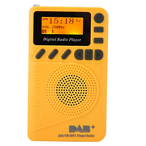 Tragbares DAB-P9-Taschenradio, DABP9-LCD-Display, Lautsprecher, MP3-Player, Wiederaufladbarer MP3-Player, Digitales DAB-FM-Radio mit und ohne Anschluss für Walk, Joggen, von Akozon