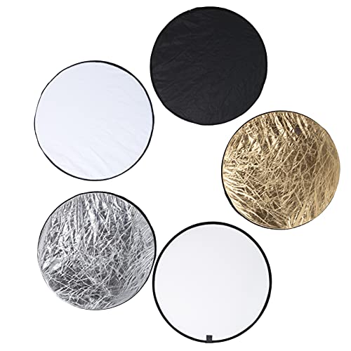 Tragbares Zusammenklappbares Licht-Rundscheiben-Reflektor-Set für Fotografie – 80 cm, 5-in-1 Tragbares Zusammenklappbares Licht-Rundscheiben-Reflektor-Set für Fotografie – 80 cm, 5-in-1 von Akozon