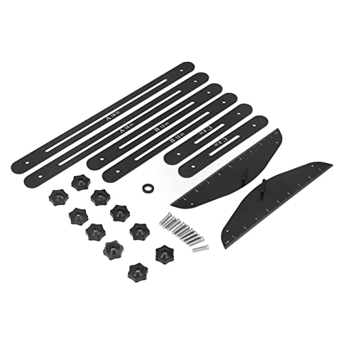 Vorlagentreppe, Profile Tool Shelf Scribe Jig S -Markierungswerkzeuge 11‑60 Zoll Messung für Risers Trockenwallblue (BLACK) von Akozon