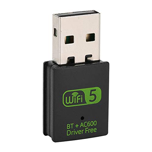 WLAN-Dongle, Wireless-Netzwerk, Bluetooth-Empfänger, USB-Adapter für PC, Desktop, Laptop, Unterstützt Windows 10 8 8.1 7 Vista XP Vista OS600 MB WiFi 4.2 Netzwerkkarte AC600 von Akozon