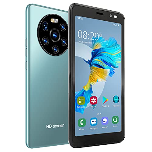 mate40 Pro 5 Smartphone, LANDVO Pro 5,45-Zoll-HD-Bildschirm-Telefon, Duales 45-Zoll-Smartphone mit entsperrter Karte, Standby-Smartphone, 512 MB + 4 GB (Grün), Wassertropfen-Bildschirm, tragbares von Akozon