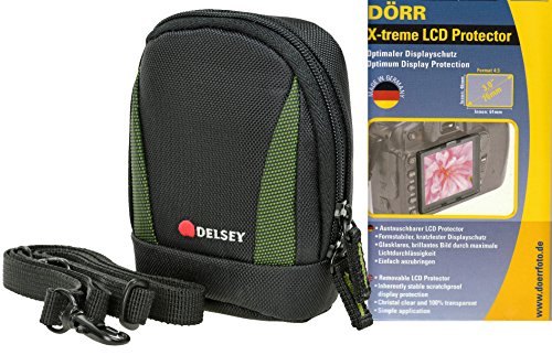 DELSEY DELPIX II green set with LCD protective film 3 inch for digital camera case von Aktions-Set