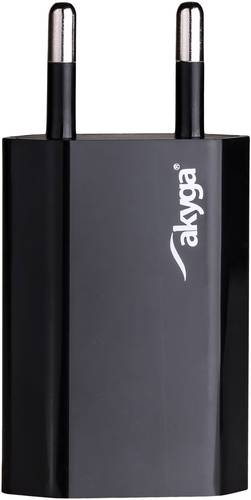 Akyga AK-CH-03BK USB-Ladegerät 5W Steckdose Ausgangsstrom (max.) 1A Anzahl Ausgänge: 1 x USB von Akyga