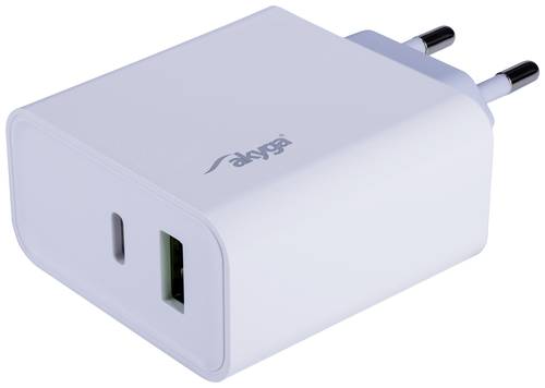 Akyga AK-CH-14 Handy Ladegerät USB-C®, USB-A Weiß von Akyga