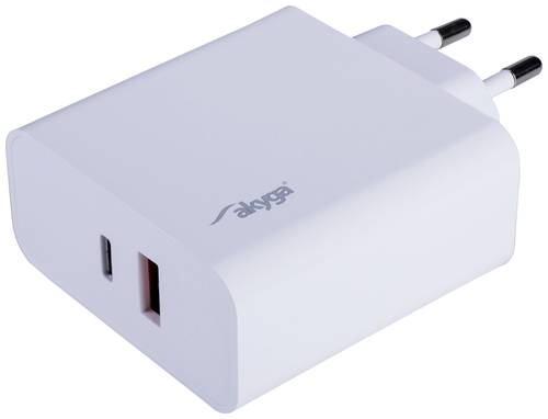 Akyga AK-CH-15 Handy Ladegerät USB-C®, USB-A Weiß von Akyga