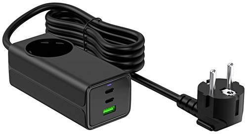 Akyga AK-CH-21 USB-Ladegerät 65W Anzahl Ausgänge: 4 x USB-C®, USB-A, Schutzkontakt-Steckdose von Akyga