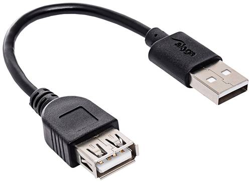 Akyga USB-Kabel USB-A Stecker, USB-A Buchse 0.15m Schwarz AK-USB-23 von Akyga