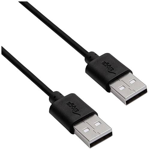 Akyga USB-Kabel USB-A Stecker, USB-A Stecker 1.80m Schwarz AK-USB-11 von Akyga