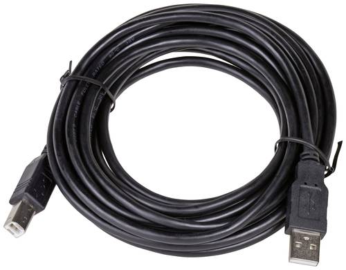 Akyga USB-Kabel USB-A Stecker, USB-B Stecker 5.00m Schwarz AK-USB-18 von Akyga