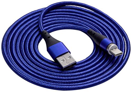 Akyga USB-Kabel USB-A Stecker, USB-C® Stecker 2.00m Blau AK-USB-43 von Akyga