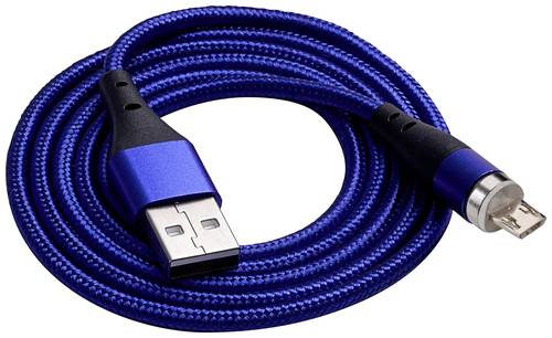 Akyga USB-Kabel USB-A Stecker, USB-Micro-B Stecker 1.0m Blau AK-USB-47 von Akyga