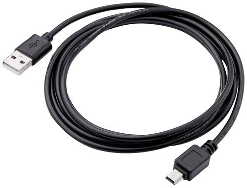 Akyga USB-Kabel USB-A Stecker, USB-Mini-B Stecker 1.80m Schwarz AK-USB-03 von Akyga
