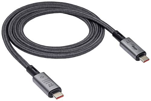 Akyga USB-Kabel USB-C® Stecker, USB-C® Stecker 1.00m Grau AK-USB-45 von Akyga