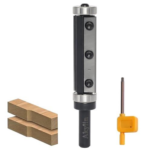 AKYLIN Wendeplatten Bündigfräser 8mm Schaft,Bündigfräser Oberfräse mit Austauschbare Hartmetall Klinge Kugellager Holzfräser für Kantenbearbeitung AKYLIN Wendeplatten Bündigfräser 8mm Schaft,Bündigfräser Oberfräse mit Austauschbare Hartmetall Klinge Kugellager Holzfräser für Kantenbearbeitung von Akylin