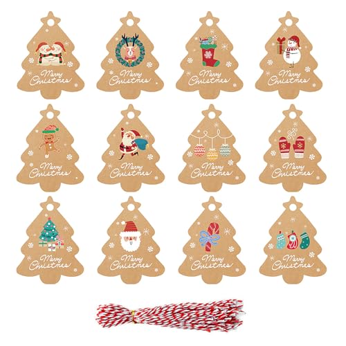 48 Stück Weihnachten Geschenkanhänger Weihnachten Kraftpapier Christmas Tags Etiketten mit Schnur Weihnachtsanhänger Geschenk Beschriften Etiketten für Flaschen Dekoration DIY Geschenkverpackung 48 Stück Weihnachten Geschenkanhänger Weihnachten Kraftpapier Christmas Tags Etiketten mit Schnur Weihnachtsanhänger Geschenk Beschriften Etiketten für Flaschen Dekoration DIY Geschenkverpackung von Aladeno