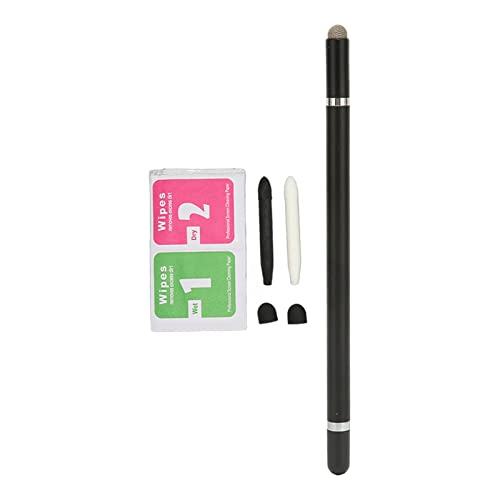 Aladeno Stylus 3-in-1-Eingabestift für Touchscreens. Hochpräziser und empfindlicher Eingabestift mit 2 Faserspitzen. Eingabestifte für Touchscreens, kompatibel mit Allen (Black) von Aladeno