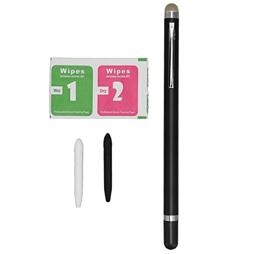 Aladeno Stylus-Stift für Touchscreen, universelle Stylus-Stifte, hohe Präzision und Empfindlichkeit, austauschbare Spitze, kompatibel mit Tablets, Mobiltelefonen und Anderen (Black) von Aladeno
