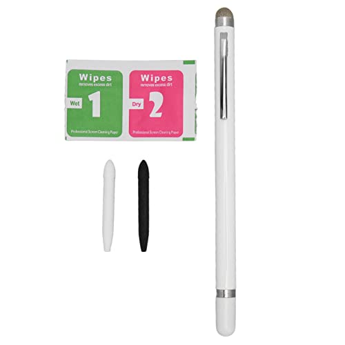 Aladeno Stylus-Stift für Touchscreen, universelle Stylus-Stifte, hohe Präzision und Empfindlichkeit, austauschbare Spitze, kompatibel mit Tablets, Mobiltelefonen und Anderen (White) von Aladeno