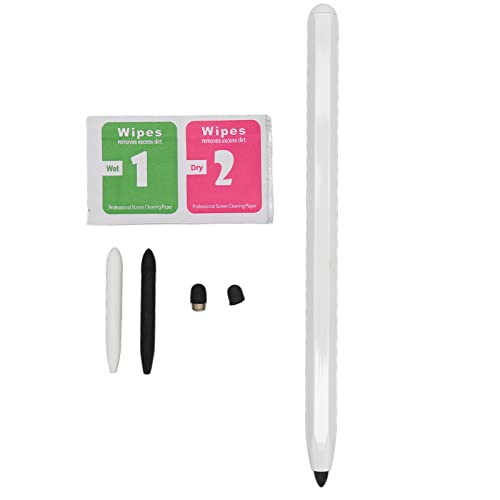 Aladeno Universal-Eingabestift, hoher Präzisions- und Empfindlichkeits-Eingabestift für Touchscreens, mit 2 austauschbaren Eingabestiften aus weicher Faserspitze, weißer Aladeno Universal-Eingabestift, hoher Präzisions- und Empfindlichkeits-Eingabestift für Touchscreens, mit 2 austauschbaren Eingabestiften aus weicher Faserspitze, weißer von Aladeno