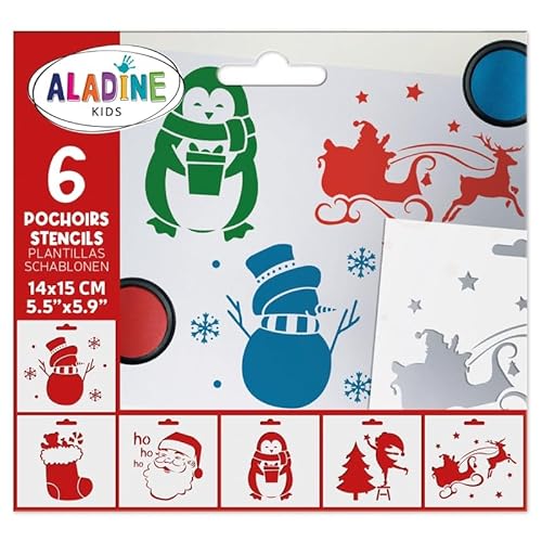 Aladine - 6 Schablonen für Kinder, Weihnachten von Aladine