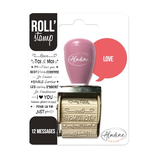 Aladine - Roll' Stamp Love – Stempel mit Scrollrad – ideal für Bullet Journal, Scrapbooking – 2166 von Aladine