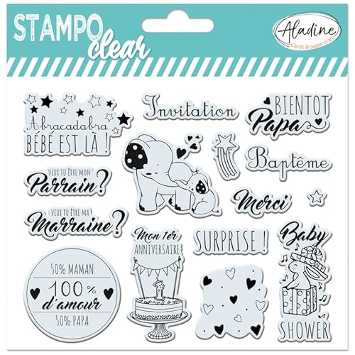 Aladine - Stempel Baby – transparente Stempel – Kinder – Stampo Clear – 04240 von Aladine