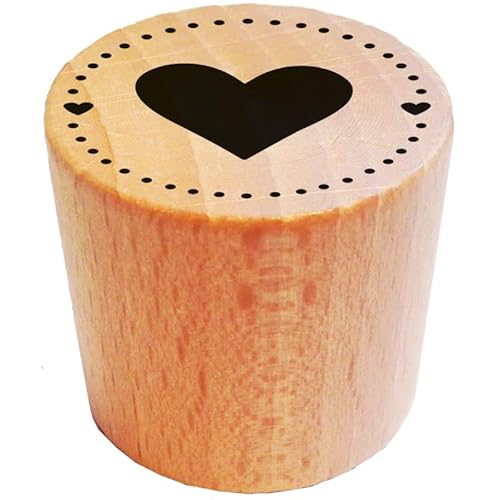 Stempel aus Holz, rund, Herz, FSC 100% von Aladine