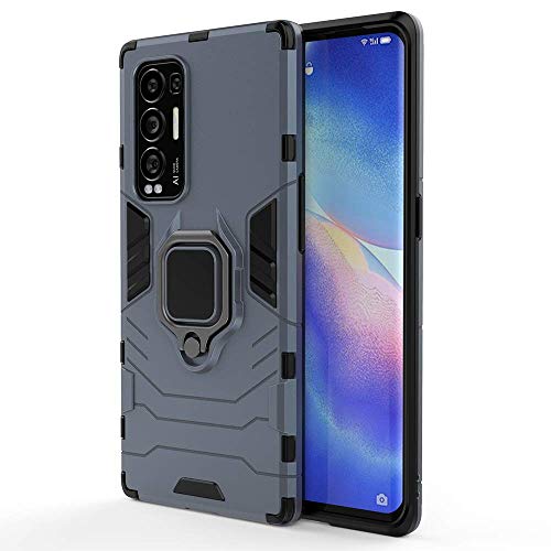 ALAMO Armor Schutzhülle für Oppo Find X3 Neo, TPU+PC, stoßfest, mit Ring, Ständer, Blau von Alamo