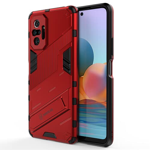 Alamo Panzer Handyhülle für Xiaomi Redmi Note 10 Pro, TPU+PC Schutzhülle Silikon Hülle Stoßfest Case Cover Ständer - rot Alamo Panzer Handyhülle für Xiaomi Redmi Note 10 Pro, TPU+PC Schutzhülle Silikon Hülle Stoßfest Case Cover Ständer - rot von Alamo