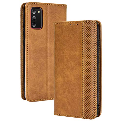 ALAMO Prima Schutzhülle für Samsung Galaxy A02s, Retro-Leder, mit Kartenfach, Braun von Alamo