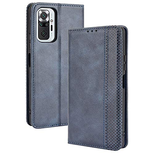 Alamo Retro Klapp Hülle für Xiaomi Redmi Note 10 Pro, Premium PU Leder Handyhülle mit Kartenfächer und Geldbeutel - Blau Alamo Retro Klapp Hülle für Xiaomi Redmi Note 10 Pro, Premium PU Leder Handyhülle mit Kartenfächer und Geldbeutel - Blau von Alamo