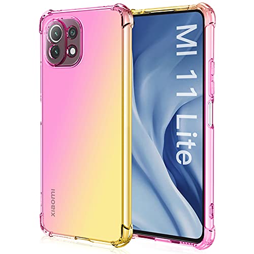 ALAMO Schutzhülle für Xiaomi MI 11 Lite (4G/5G/5G NE Edition), transparent, TPU, Silikon, stoßfest, Roségold von Alamo