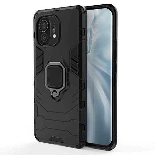 Alamo Ultra Panzerhülle für Xiaomi MI 11, TPU+PC StoßFest Hülle mit Ring Ständer - Schwarz von Alamo